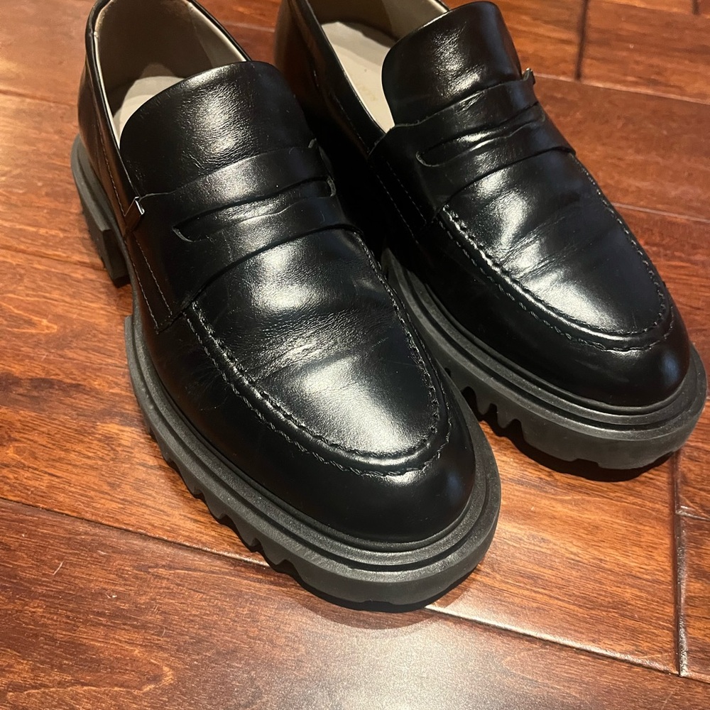 All Saints Black Womens Loafers